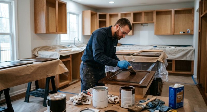 Built In Cabinetry Staining in Cincinnati, OH