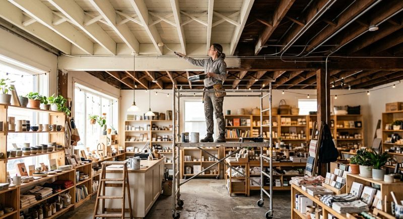 Retail Ceiling Painting in Gilbert, AZ